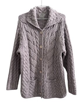 Blarney Woollen Mills Supersoft Merino Wool Made in Ireland Cardigan Size XL